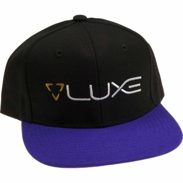 Dlx luxe snap back hat purple