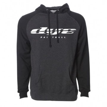 Dye sliced hoodie charcoal black
