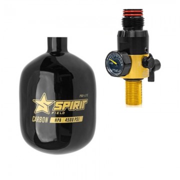 Field hpa pro lite carbon tank 48ci 0 8l field 4500 hp regulator