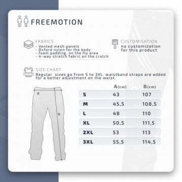 Freemotion size chart