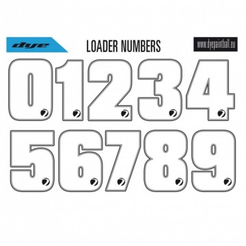 LOADER NUMBER STICKERS