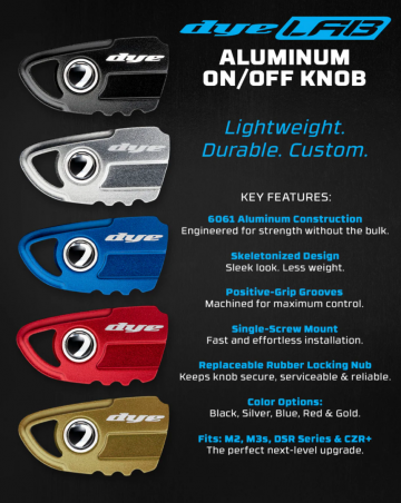 Dye on/off knob